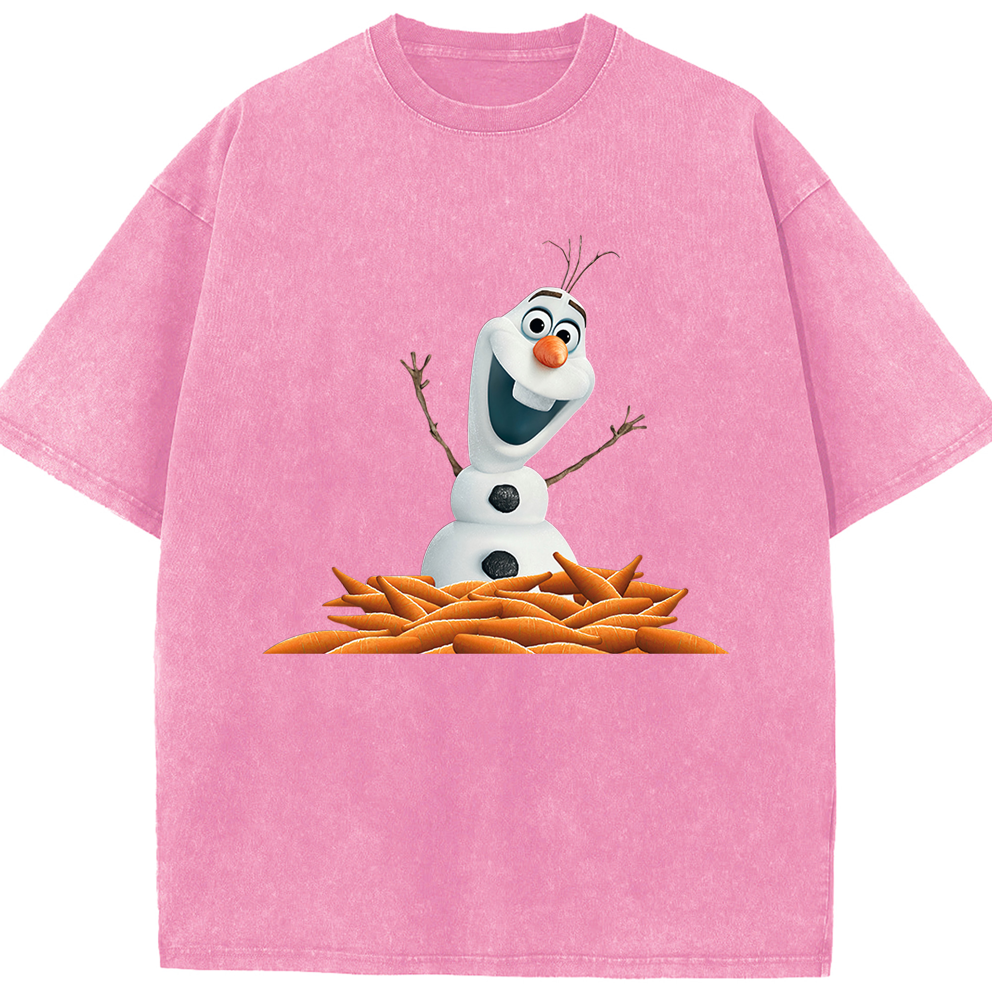 （画像用） アナと雪の女王 アンナ エルサ Frozen Anna Elsa 綿100% ヴィンテージ風 半袖Tシャツ（フロントプリント）